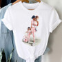 Spring And Summer Casual Loose Short-Sleeved Mother's Day Mom Printed T-Shirt Parent-Child Clothing