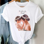 Spring And Summer Casual Loose Short-Sleeved Mother's Day Mom Printed T-Shirt Parent-Child Clothing