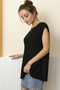 Ninexis Round Neck Cap Sleeve T-Shirt