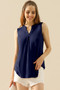 Ninexis Full Size Notched Sleeveless Top
