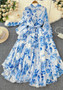 Women French Elegant Chic Tie Bow chiffon Holidays Dress