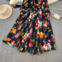 Women French Elegant Chic Tie Bow chiffon Holidays Dress