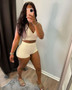 Women Summer Fashion Solid Ribbed Bubble Jacquard Vest And Shorts Two-piece Set