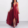 Strap Plus Size Women's V-Neck Swing Dress Sexy Low Back Formal Party Dress