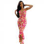 Printed Strap Slim Nightclub Dress