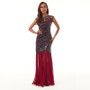 Beaded Mesh Sequin Evening Dress Wedding Long Dress