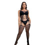 Plus Size Tight Fitting Hollow Jacquard Sexy Lingerie Women's Temptation Garment Bodysuit