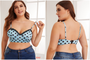 Plus Size Dotty Print Bra