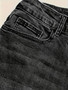 Summer Black Ripped Plus Size Denim Shorts