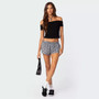 Spring Summer Casual Women's Shorts Plaid Beach Shorts Trendy Loose Home Wear