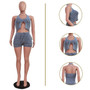 Women Casual tank top and shorts two-piece set