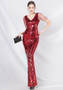 Women Beaded Maxi Evening Gown