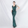 Women Beaded Maxi Evening Gown