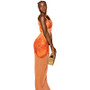 Women's Fashion Printed Dress Sexy Strap Sleeveless Casual Long Dress