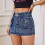 Women Cargo Denim Skirt