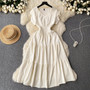 Women vintage pleated Long Dress