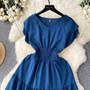 Women vintage pleated Long Dress