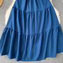 Women vintage pleated Long Dress