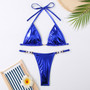 Women shiny sexy bikini swimsuit