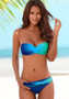 Gradient Twist Sexy Halter Strapless Two Pieces Women's Bikini Swimsuit