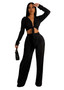 Women' Lace-Up Pleated Top and Pant Two-Piece Set