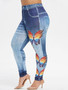 Women's Printed Multicolor High Waist Butterfly Slim Butt Lift Workout Pants