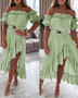 Women's Off Shoulder Ruffle Dress