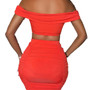 Summer Casual Sexy Women's Sexy Solid Color Off Shoulder Skirt Set