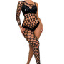 Ladies Sparkling Sexy Lingerie Single Sleeve Leg Night Club Jumpsuit