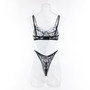 Lace Leopard Print Bra Set Sexy Underwear Lingerie Set