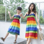 Mother's Day Parent-Child Wear Children Summer Dress Bohemian Mother Daughter Beach Holidays Strap Dress