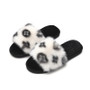 fur flat slippers women's home rabbit fur cotton slippers