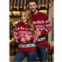 Sweater Couple Men's Women's Christmas Sweater Round Neck Elk Jacquard Long Sleeve Sweater