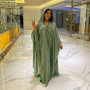 African Dress Robe Pearl Chiffon Beaded Beaded Abaya Robe Dress