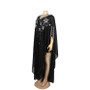 African Dress Robe Pearl Chiffon Beaded Beaded Abaya Robe Dress