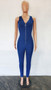 Women Sexy Sleeveless Zipper Slim Denim Jumpsuit