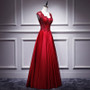 Red Bride Long Gown Chic Spring Wedding Formal Party Evening Dress