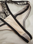 Embroidered Patchwork Mesh Sexy Bra Fashionable Contrasting Sexy Lingerie Two-Piece Set