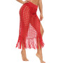 Women Sexy See-Through Cutout Fringe Beach Dress