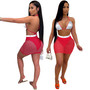 Spring And Summer Swimwear Women's Bra Mesh Sequin Skirt Two-Piece Set