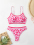 Female Printed Two Pieces Sexy Bikini Swimsuit