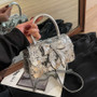 Women Sequin Bow Chain Crossbody Bag