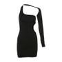 Women Summer Sexy One Shoulder Hollow Bodycon Dress