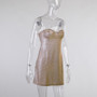 Spring And Summer Glitter Diamond Strap Mini Dress
