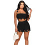 Women summer suspender lace pants two-piece set