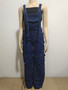 Women Loose Denim Pocket Jumpsuit