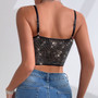 Women Sexy Tassel Suspenders Sequined Diamond Wire Top