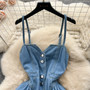 Women Denim Strap Dress