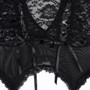 Women lace hollow Lace-Up sexy lingerie 4-piece set