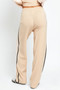 LE LIS COLLECTION Contrast Trim High Waist Wide Leg Sweater Pants